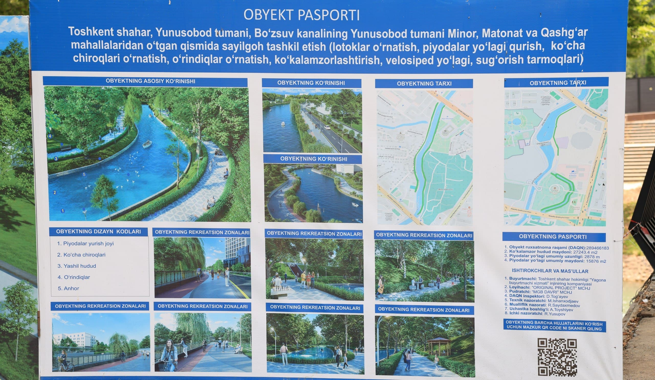 A modern promenade along Bozsuv: the district hokim studied the construction works on site